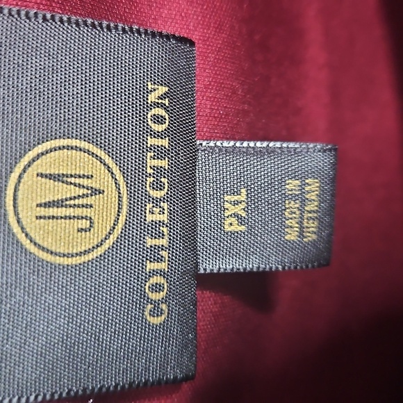 JM Collection Elegant Burgundy Women's Top - Picture 4 of 9